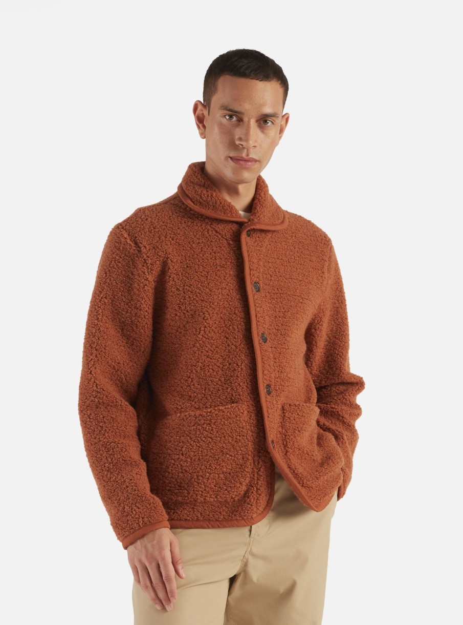 Online Universal Works Universal Works Lancaster Jacket In Rust Alvar Fleece