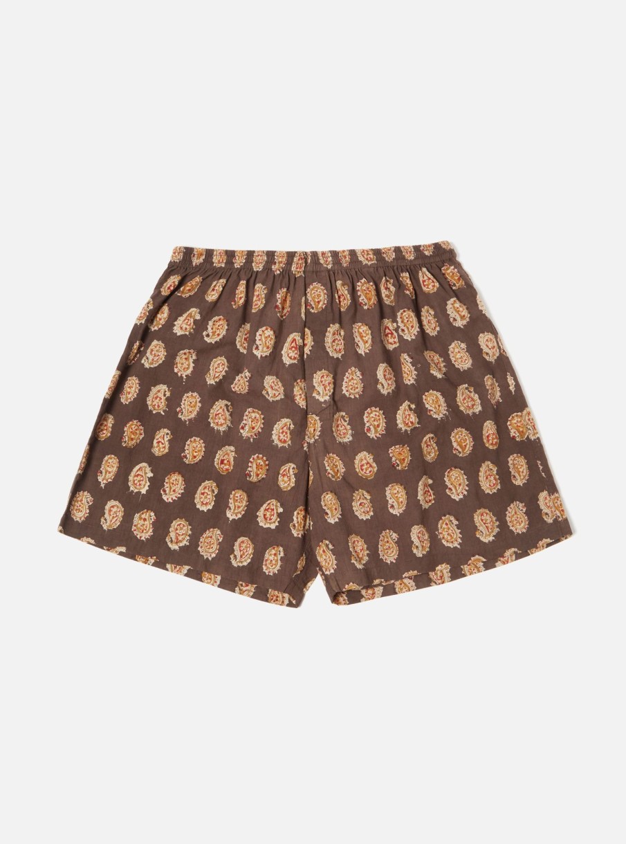 Best Universal Works Universal Works Boxer Short In Light Brown Kalamkari Print