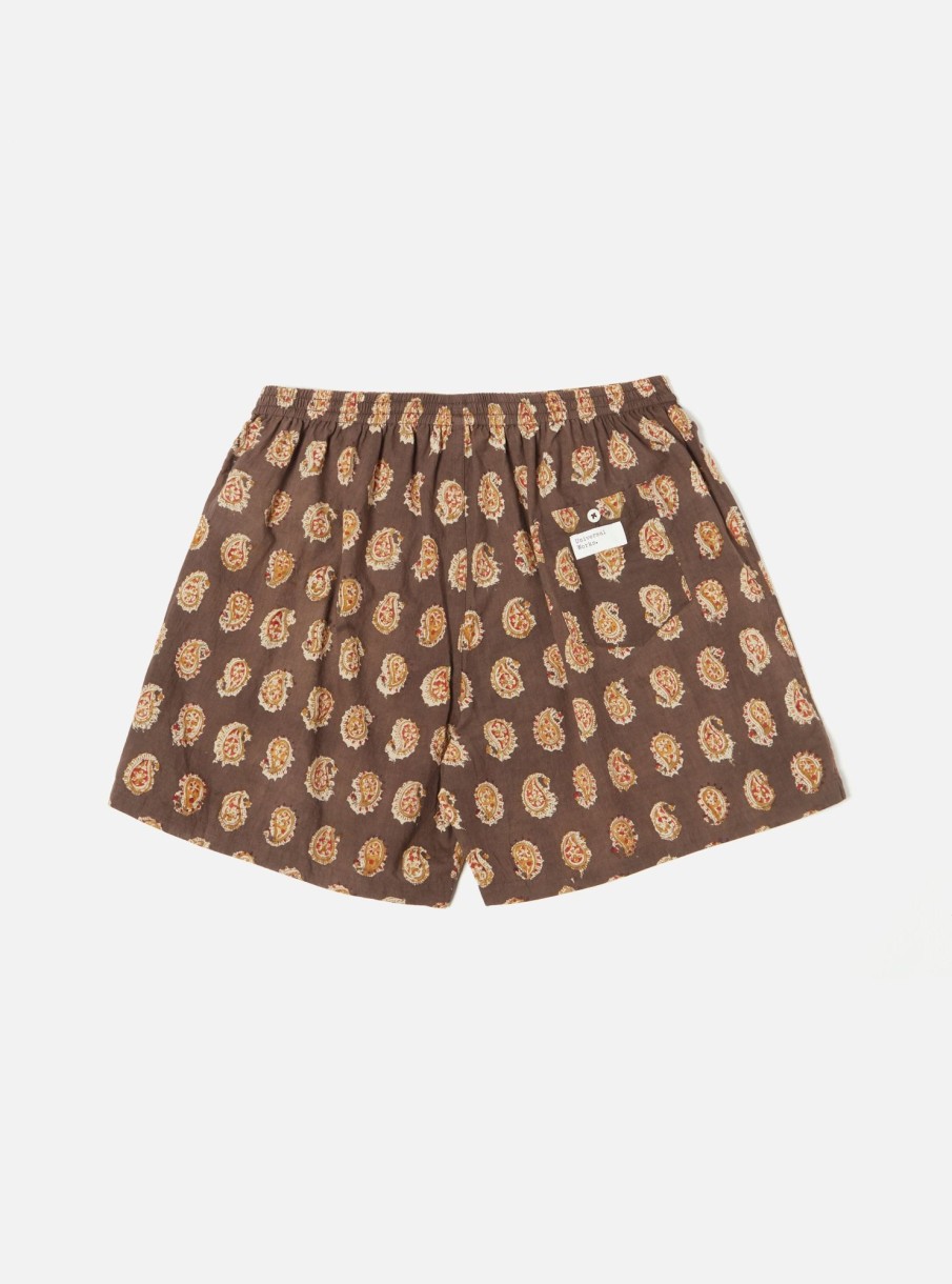 Best Universal Works Universal Works Boxer Short In Light Brown Kalamkari Print