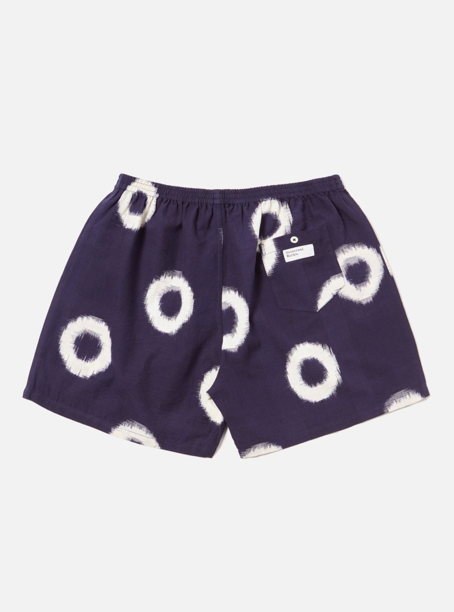 Hot Universal Works Universal Works Boxer Short In Indigo Donut Ikat