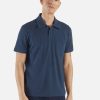 Best Universal Works Universal Works Newlyn Polo In Navy Cotton Hemp Jersey