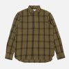 Hot Universal Works Universal Works Square Pocket Shirt In Olive Shadow Check