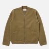 New Universal Works Universal Works Zip Bomber In Lovat Wool Fleece