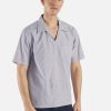 New Universal Works Universal Works Overhead Shirt In Navy/White Poplin Stripe