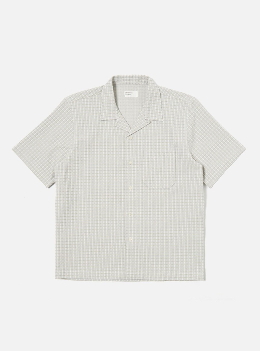 Clearance Universal Works Universal Works Road Shirt In Light Olive Delos Cotton