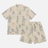 Clearance Universal Works Universal Works Short Pyjama Set In Ecru Block Flower