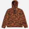 Hot Universal Works Universal Works Beach Hoodie In Cinnamon Paisley Check Fleece