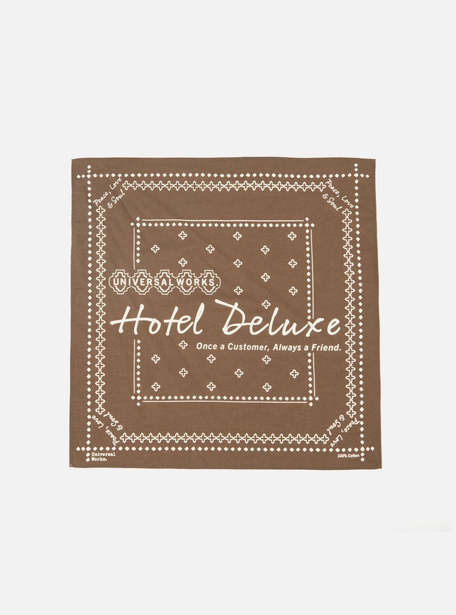 Hot Universal Works Universal Works Hotel Delux Neckerchief In Olive Cambric