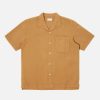 Clearance Universal Works Universal Works Camp Shirt In Bronze Hemp Cotton Shirting