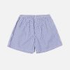 Clearance Universal Works Universal Works Boxer Short In Blue Gingham Check