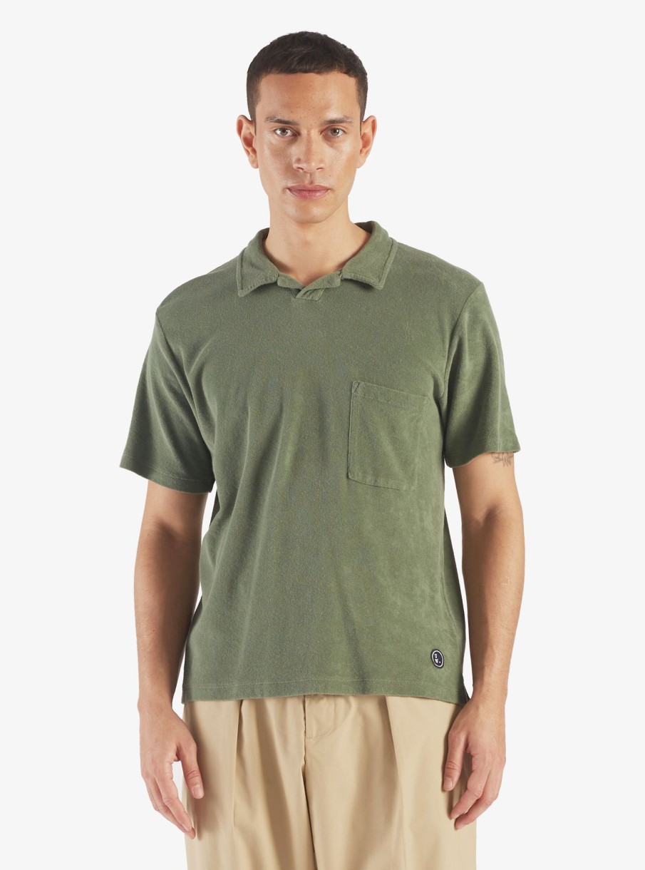 Wholesale Universal Works Universal Works Vacation Polo In Birch Light Weight Terry