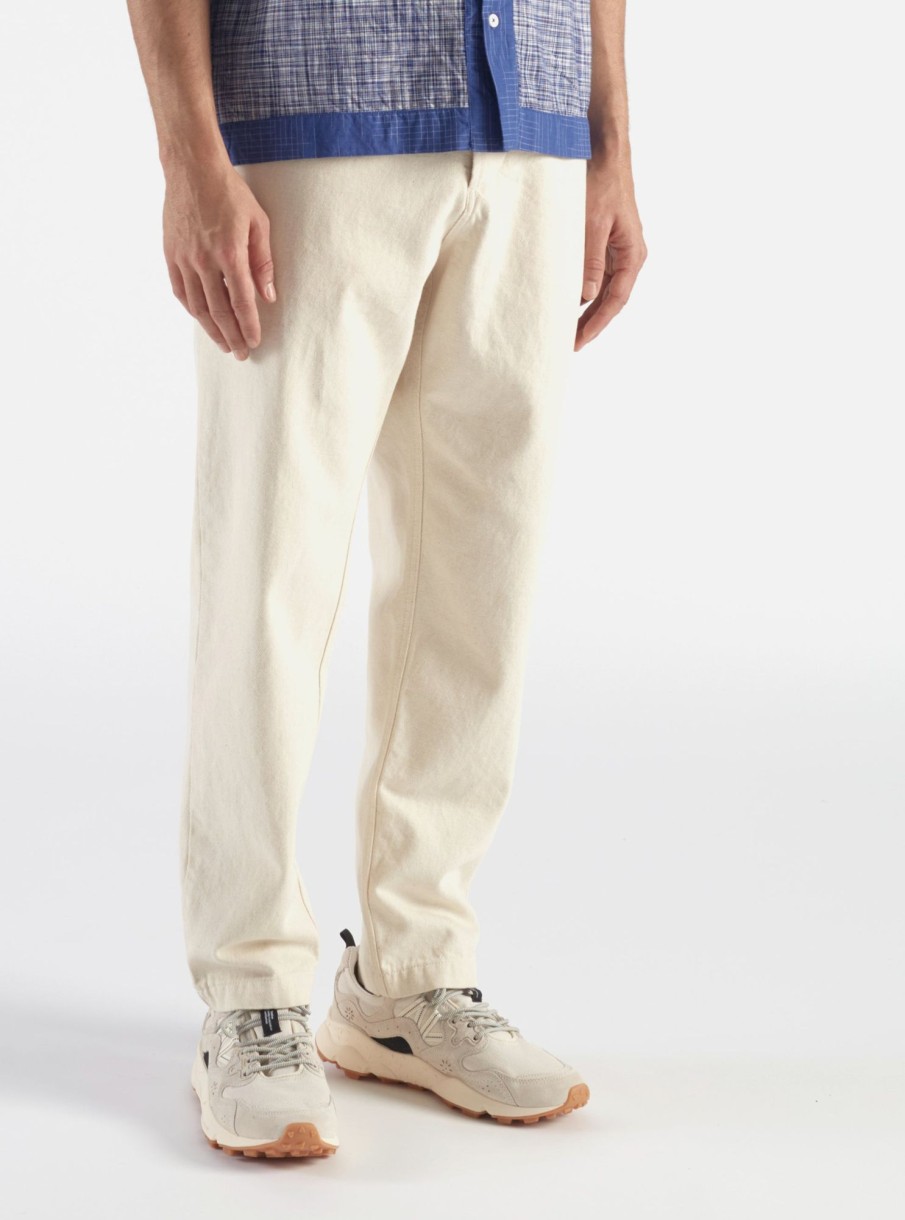 Online Universal Works Universal Works Military Chino In Ecru Recycled Cotton