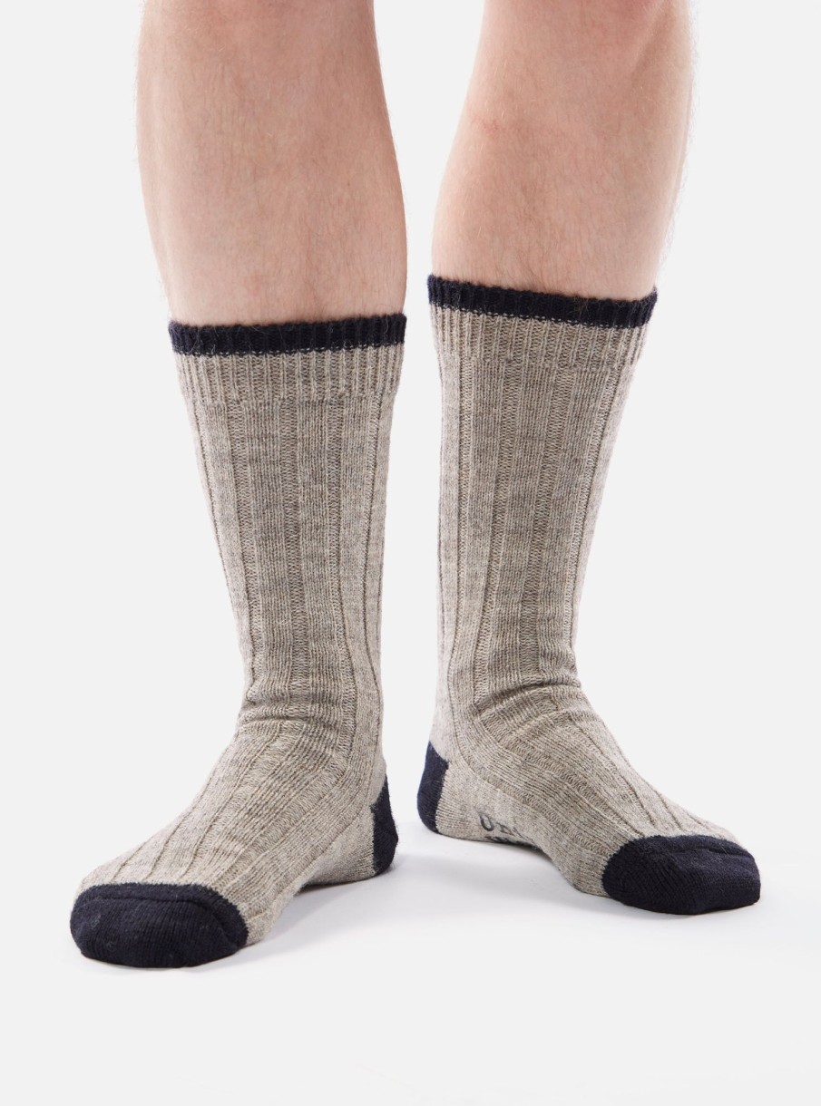 Online Universal Works Universal Works Hike Sock In Stone Wool