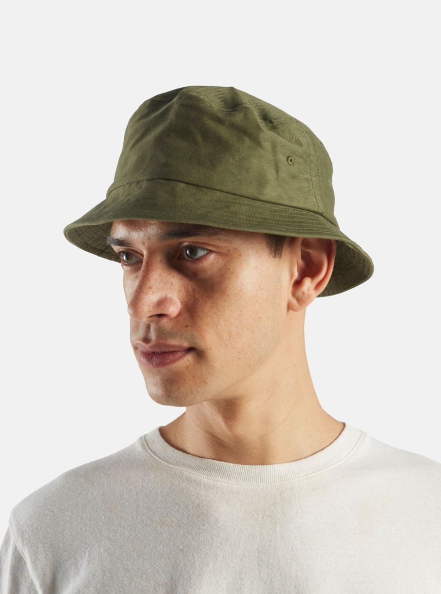 Online Universal Works Universal Works Beach Hat In Light Olive Twill