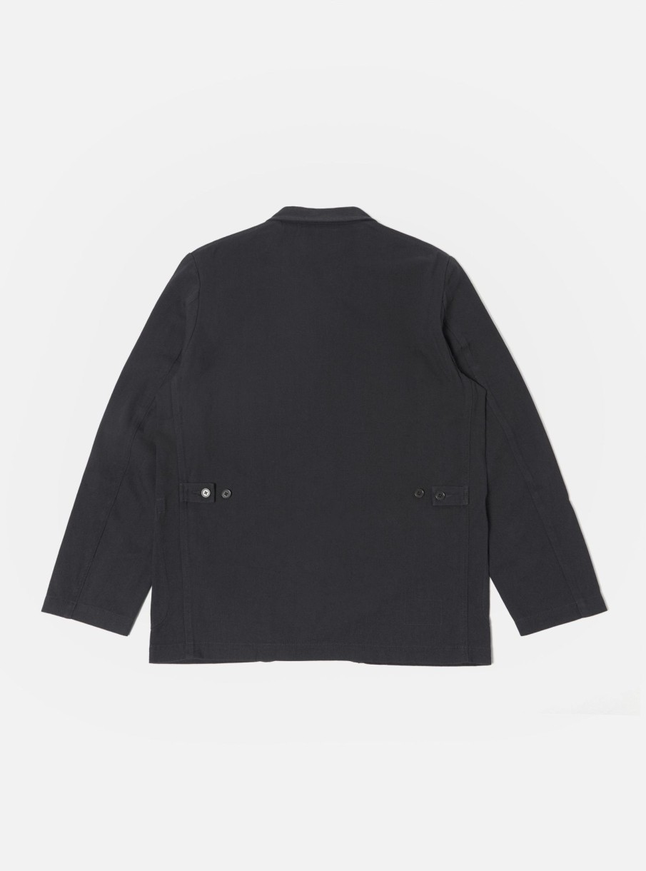 Clearance Universal Works Universal Works Five Pocket Jacket In Black Winter Twill