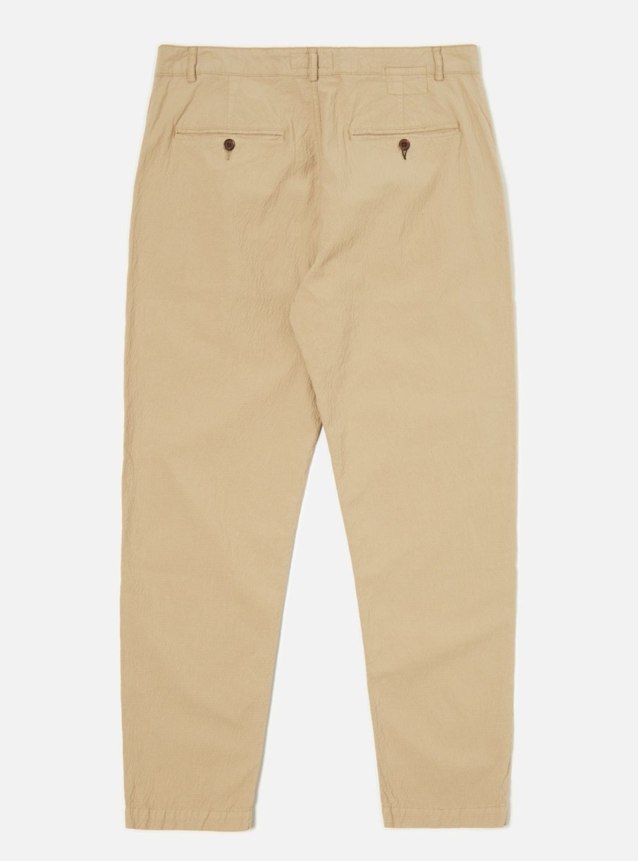 Hot Universal Works Universal Works Military Chino In Summer Oak Seersucker Ii