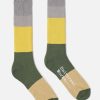 Online Universal Works Universal Works Bold Stripe Sock In Grey/Gold Cotton