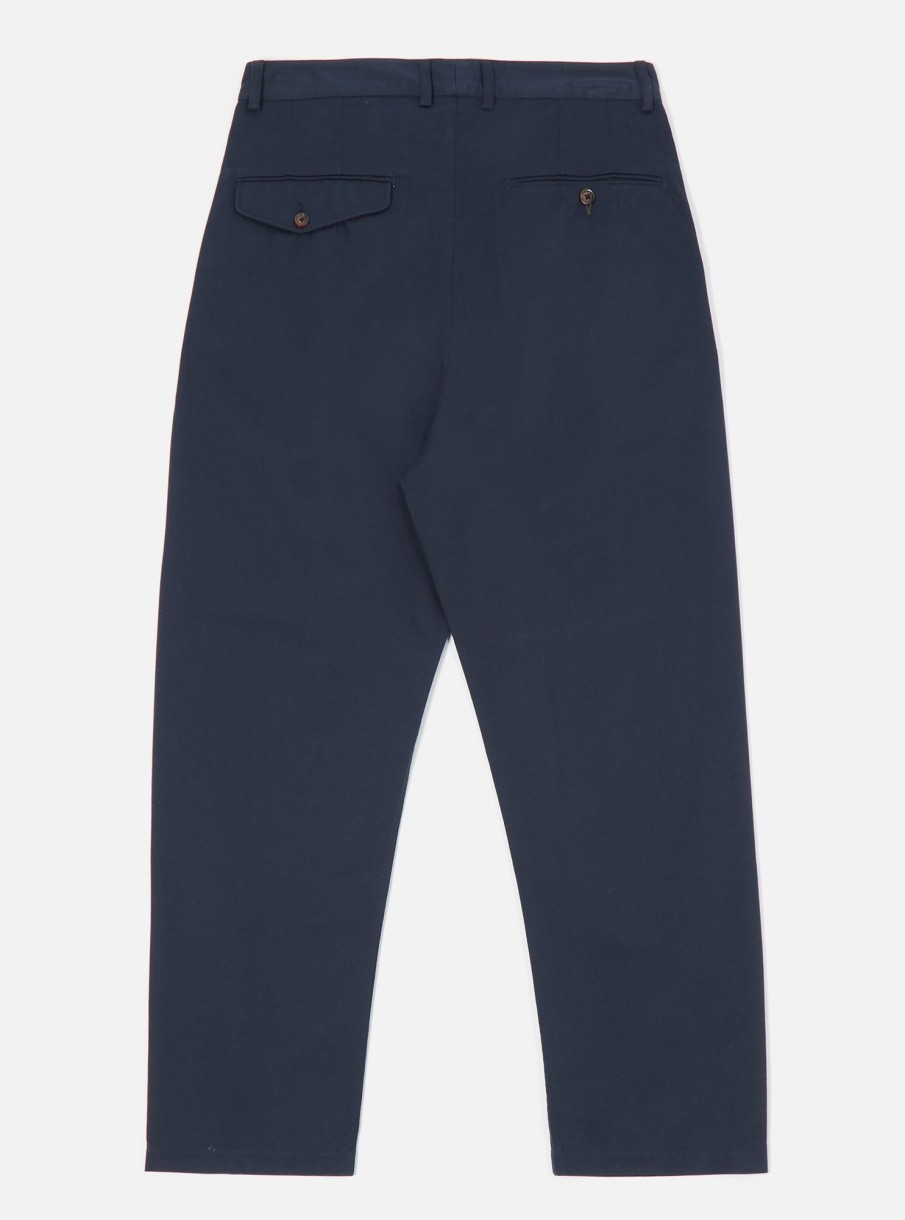 Clearance Universal Works Universal Works Double Pleat Pant In Navy Twill