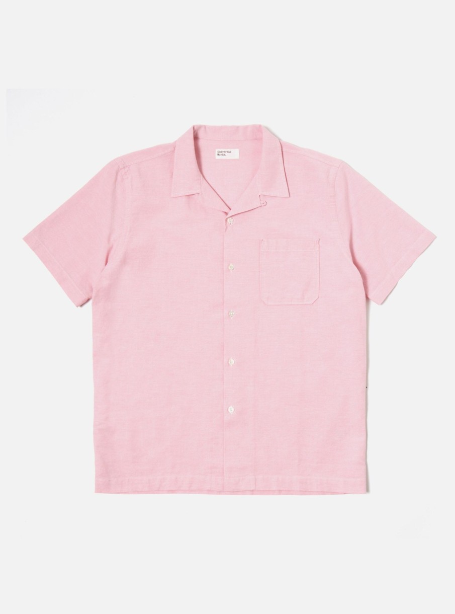 Best Universal Works Universal Works Road Shirt In Pink Oxford Cotton