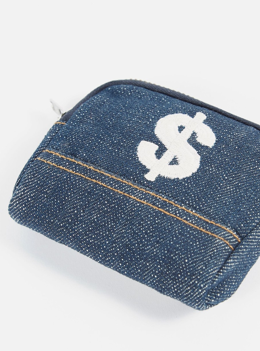 Clearance Universal Works Universal Works Dollar Coin Pouch In Indigo Denim