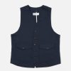 Clearance Universal Works Universal Works Field Waistcoat In Navy Twill