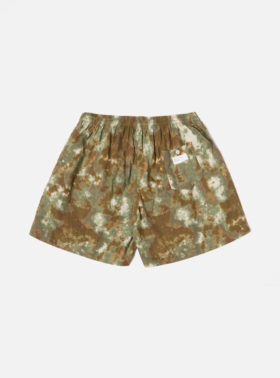 Clearance Universal Works Universal Works Boxer Short In Olive Space Camo