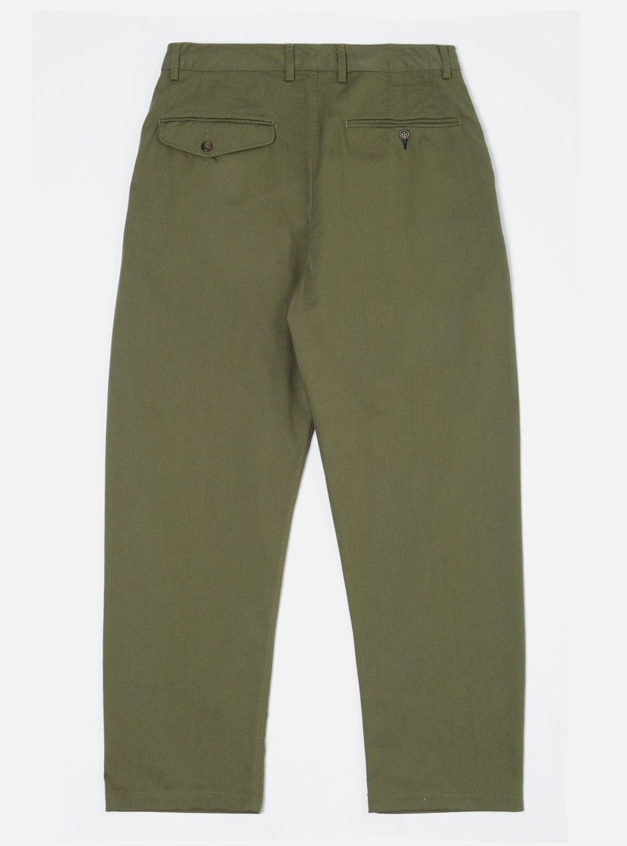 Wholesale Universal Works Universal Works Double Pleat Pant In Light Olive Twill