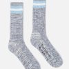 Wholesale Universal Works Universal Works Everyday Stripe Sock In Cornish Blue Cotton