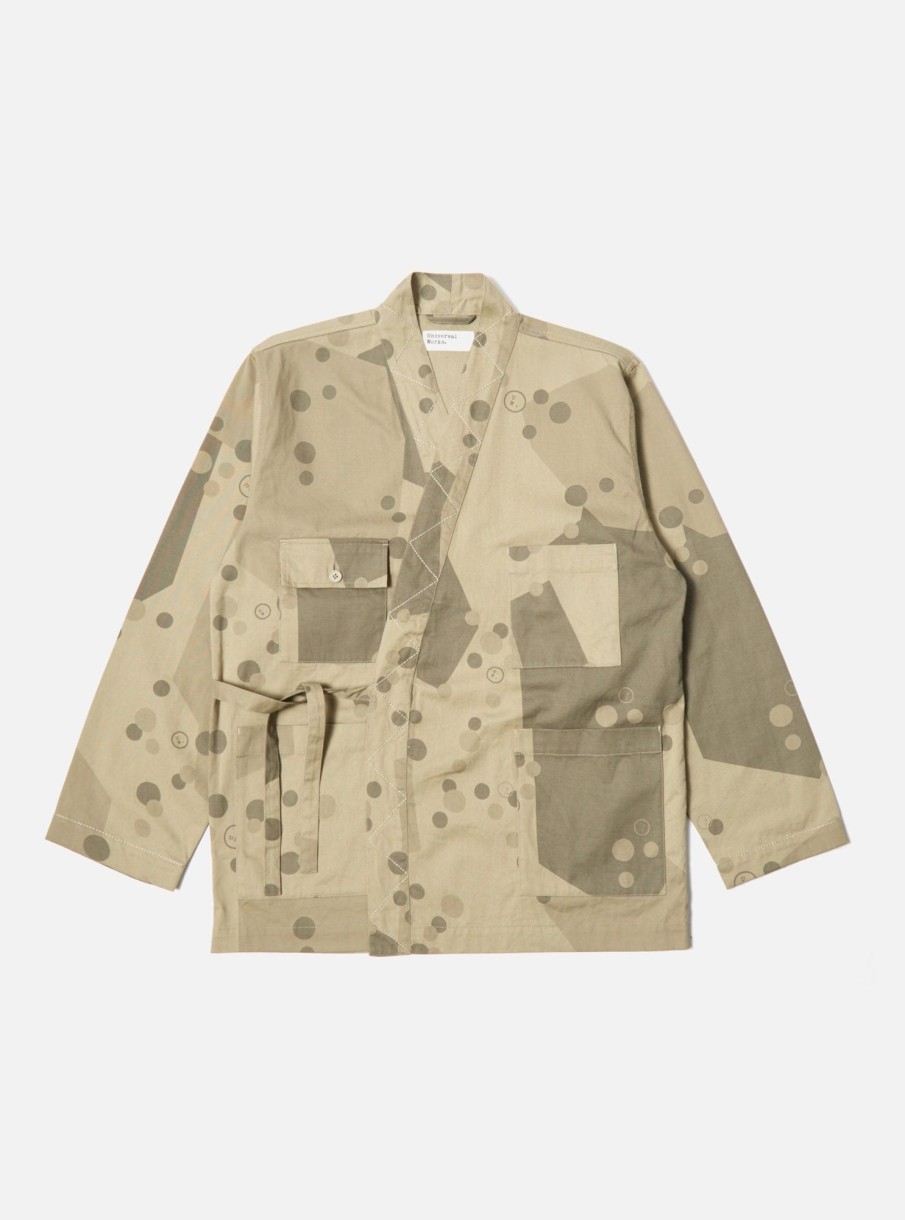 Best Universal Works Universal Works Osaka Work Jacket In Stone Uw. Camo Twill