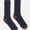 Wholesale Universal Works Universal Works Hike Sock In Navy Wool