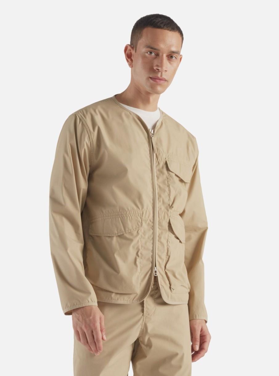 New Universal Works Universal Works Parachute Liner Jacket In Sand Recycled Poly Tech