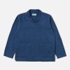 Wholesale Universal Works Universal Works Smock Overshirt In Washed Indigo Herringbone Denim