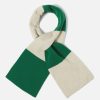 Online Universal Works Universal Works Deluxe Football Scarf In Beige/Green Soft Wool