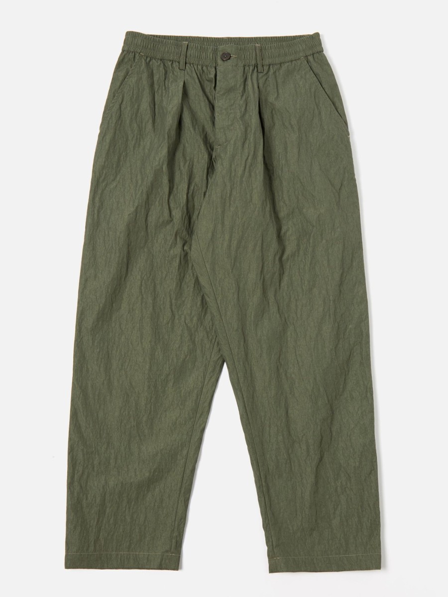 Wholesale Universal Works Universal Works Oxford Pant In Olive Cross Dyed Chambray