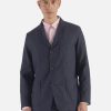 Online Universal Works Universal Works Three Button Jacket In Navy Tropical Suiting