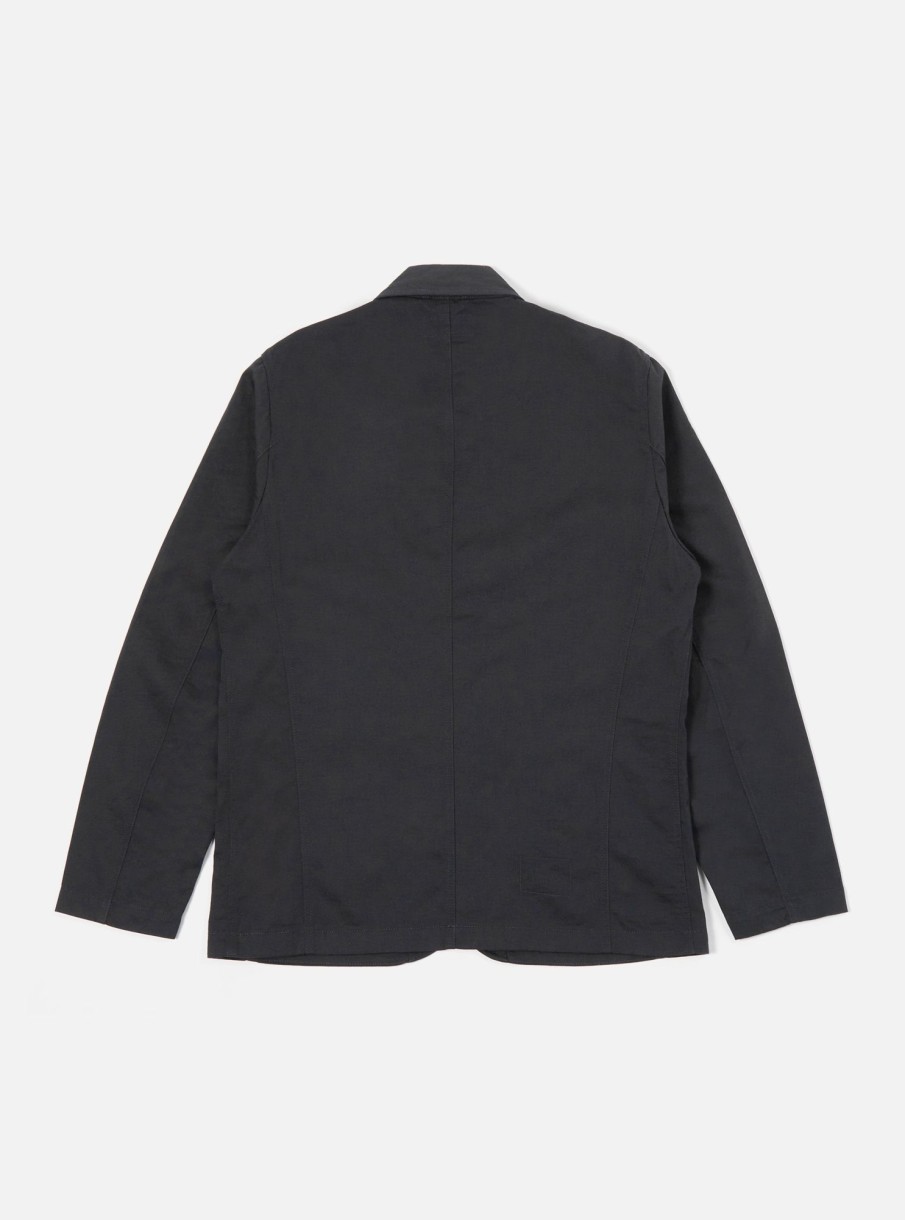 New Universal Works Universal Works Bakers Jacket In Black Twill