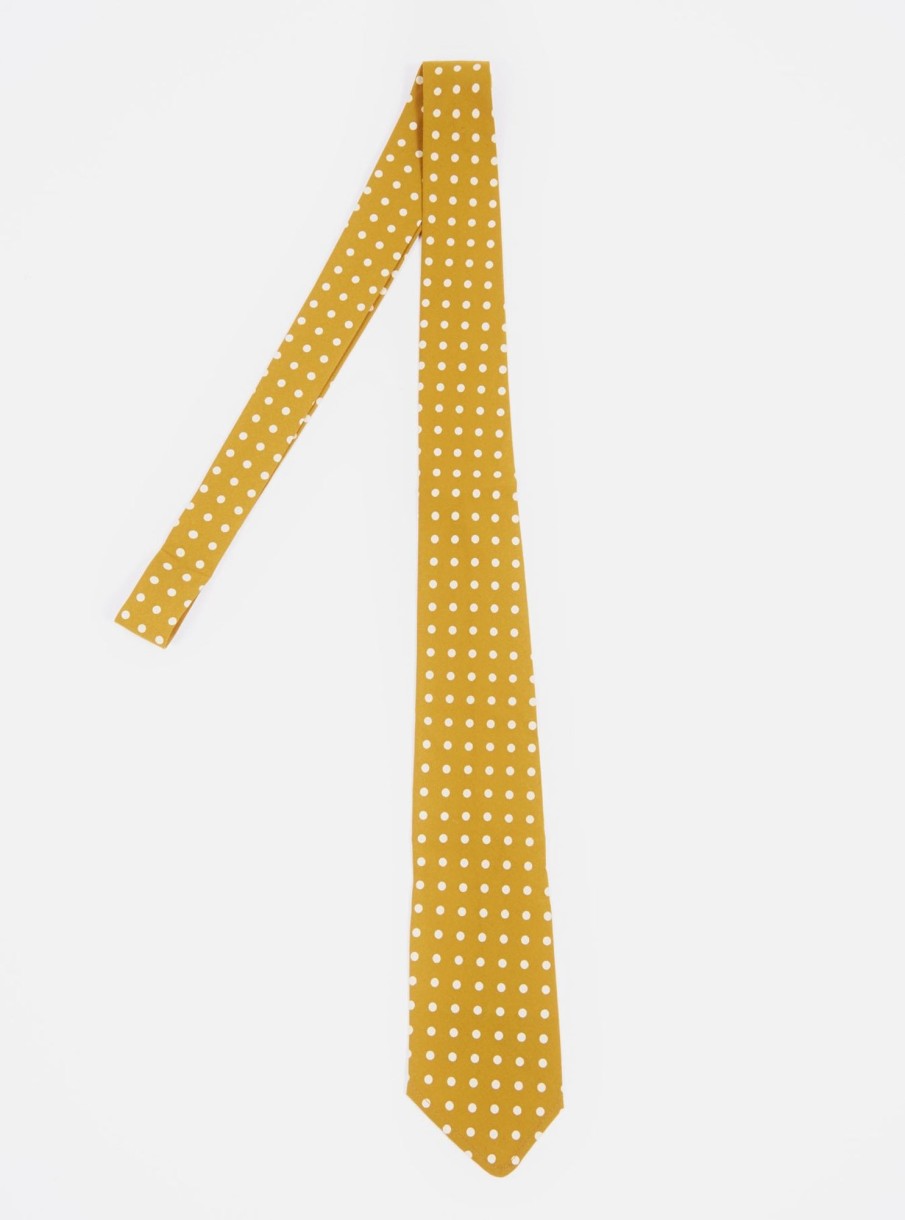 Hot Universal Works Universal Works Tie In Mustard Dot Print