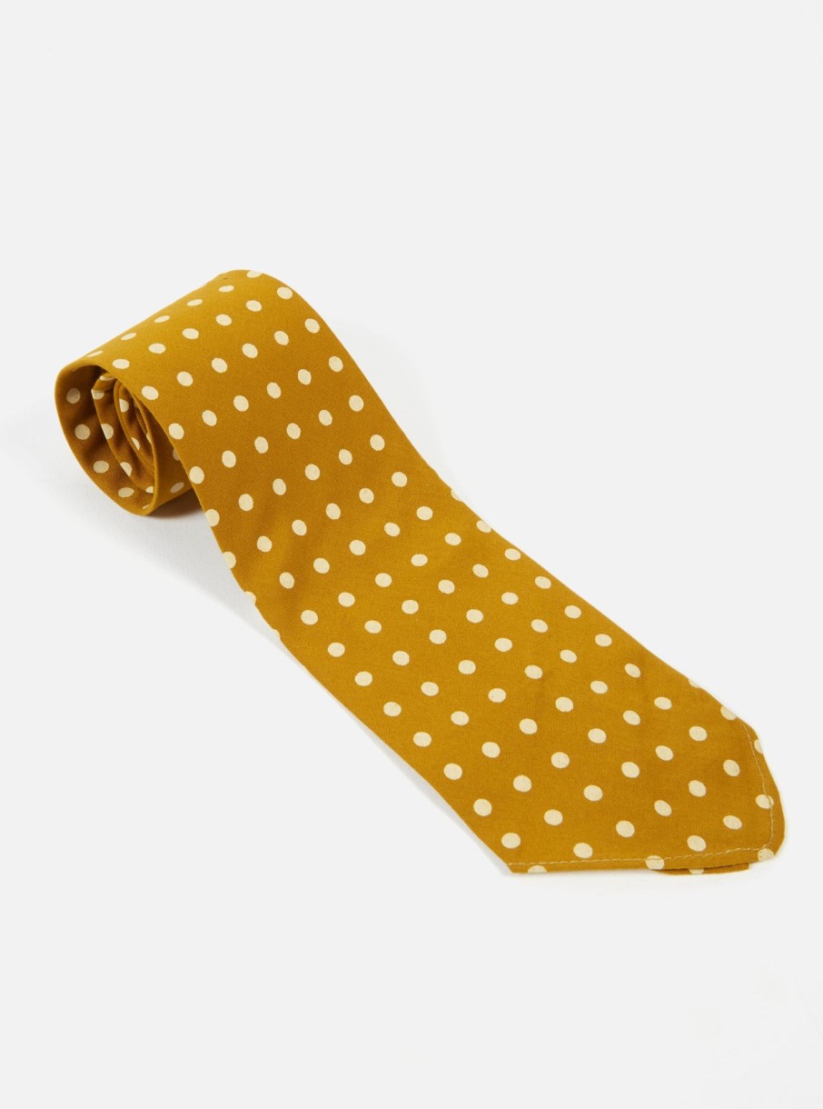 Hot Universal Works Universal Works Tie In Mustard Dot Print