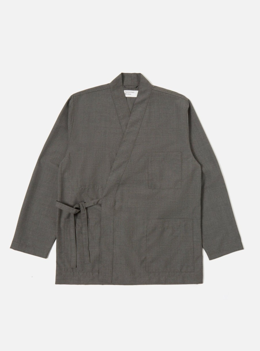 Hot Universal Works Universal Works Kyoto Work Jacket In Grey Marl Tropical Suiting