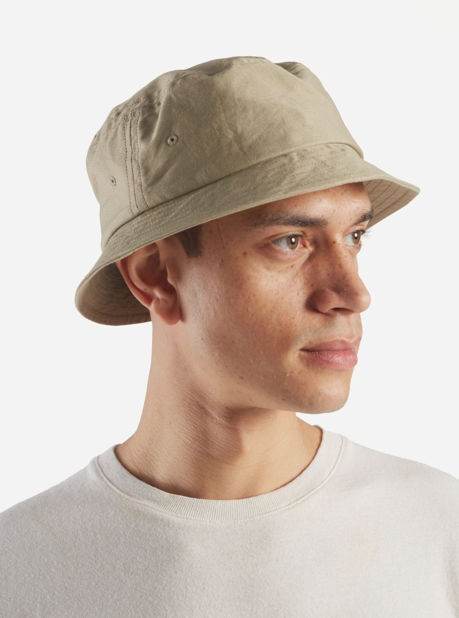 Clearance Universal Works Universal Works Beach Hat In Stone Twill