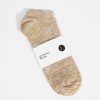 Hot Universal Works Universal Works Ankle Slub Sock In Dark Sand Slub Knit