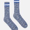 Hot Universal Works Universal Works Everyday Stripe Sock In Navy Cotton