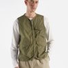 New Universal Works Universal Works Parachute Liner Gilet In Olive Recycled Poly Tech