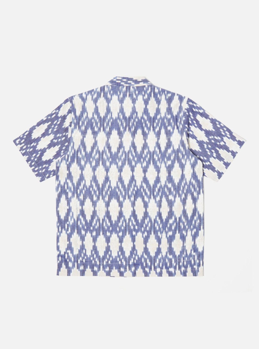 Clearance Universal Works Universal Works Road Shirt In Ecru Summer Ikat