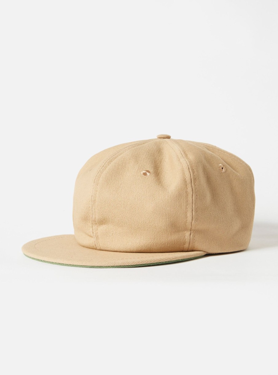 New Universal Works Universal Works Cricket Cap In Summer Oak Canvas