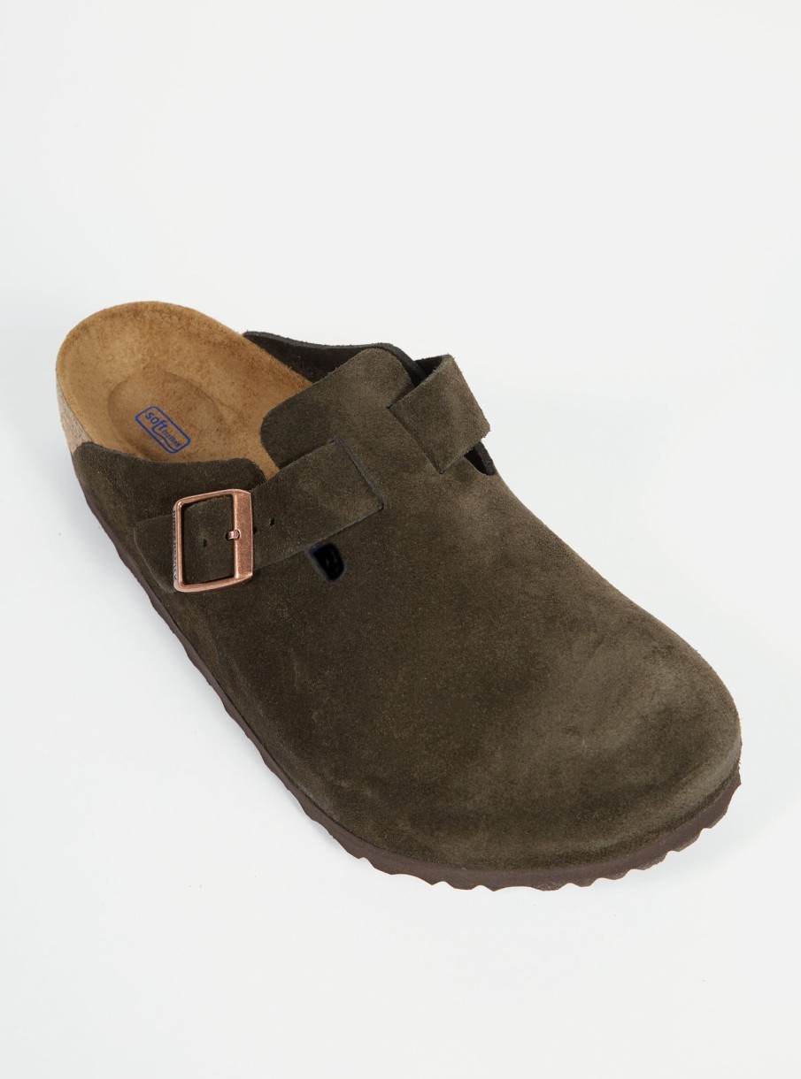 Clearance Birkenstock Birkenstock Soft Footbed Boston In Mocha Suede