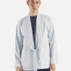 Hot Universal Works Universal Works Tie Front Jacket In Sky Organic Fine Poplin