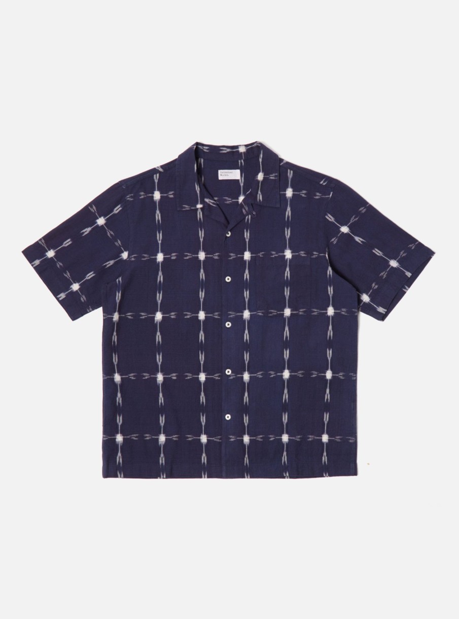 Wholesale Universal Works Universal Works Road Shirt In Indigo Ikat