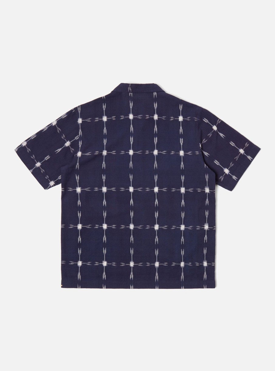 Wholesale Universal Works Universal Works Road Shirt In Indigo Ikat