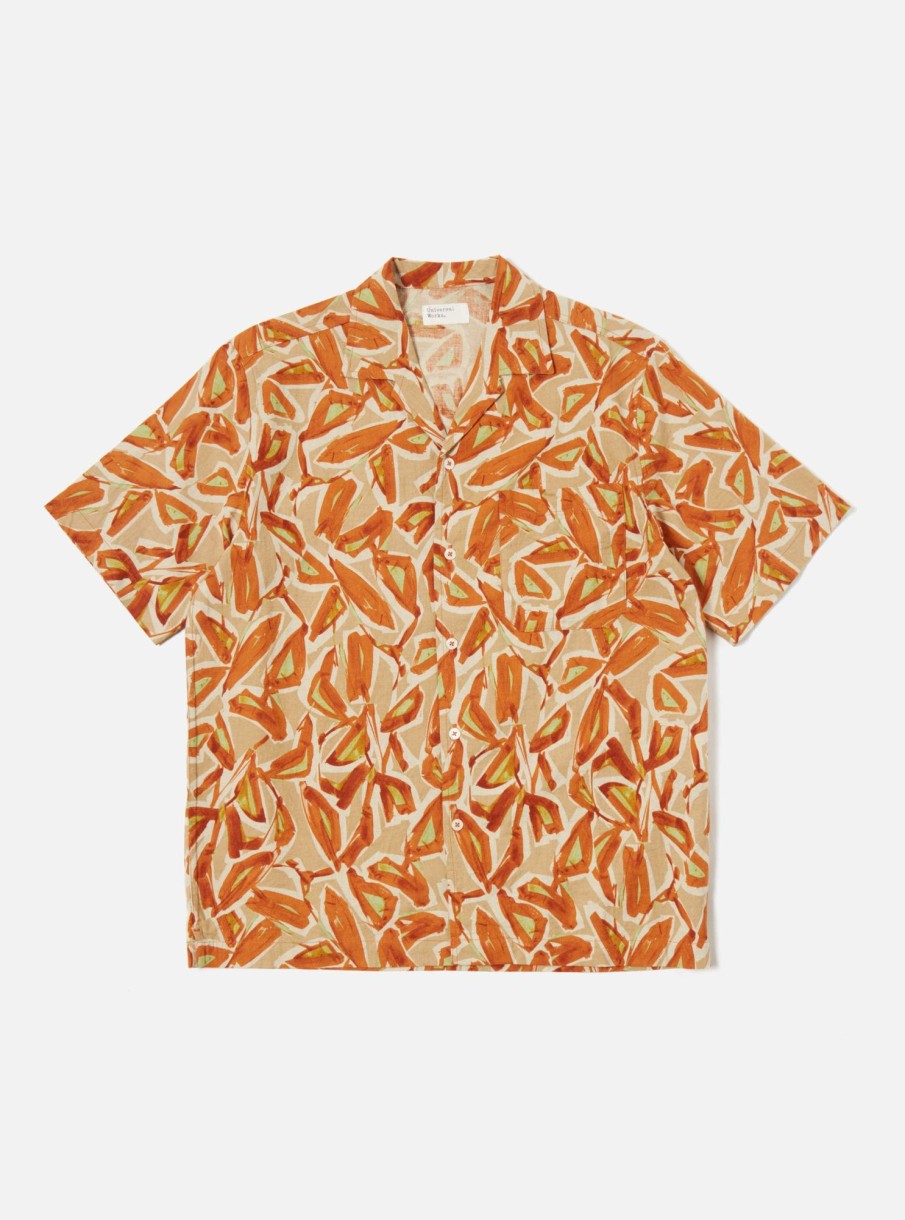 Clearance Universal Works Universal Works Minari Shirt In Terracotta Artist Flower Lincot